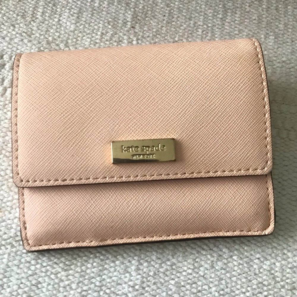 Kate Spade ♠️ Small Pink Mini Wallet with ID Pocket and Coin Department